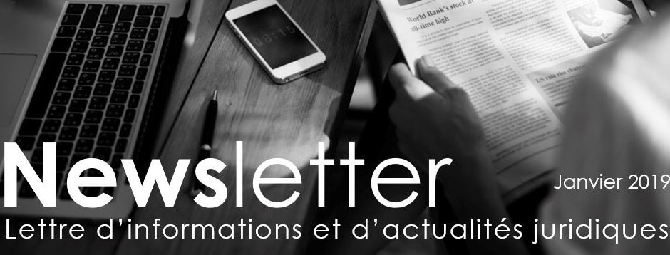 Newsletter – Lettre d’information et d’actualités juridiques – Droit public – Janvier 2019